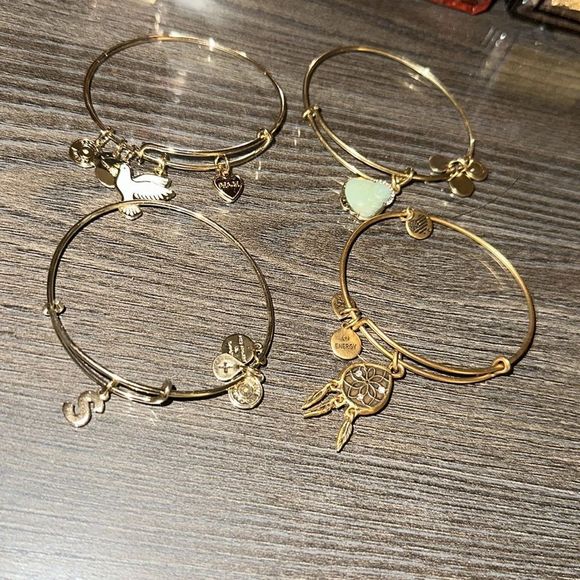 Alex & Ani Create Chain Clasp Bracelet With Slider Charms Expandable Bracelets - Picture 13 of 17